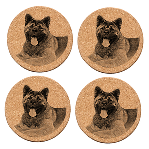 Akita Dog Coaster Set