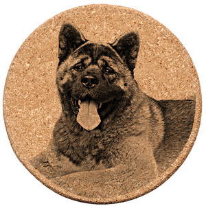 Akita Dog Coaster Set